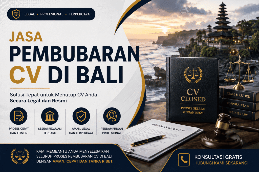 Jasa Pembubaran CV Bali Solusi Resmi dan Cepat untuk Menutup Perusahaan Secara Legal - jasa legal ID