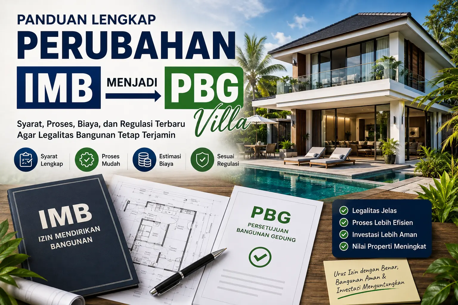 Perubahan IMB Menjadi PBG Villa Panduan Lengkap Syarat, Proses, dan Biaya Terbaru