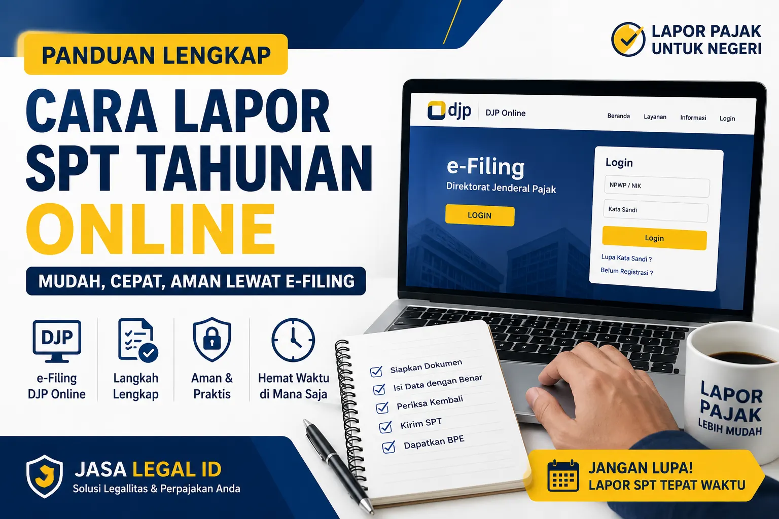 Cara Lapor SPT Tahunan Online Panduan Lengkap e-Filing untuk Wajib Pajak Orang Pribadi