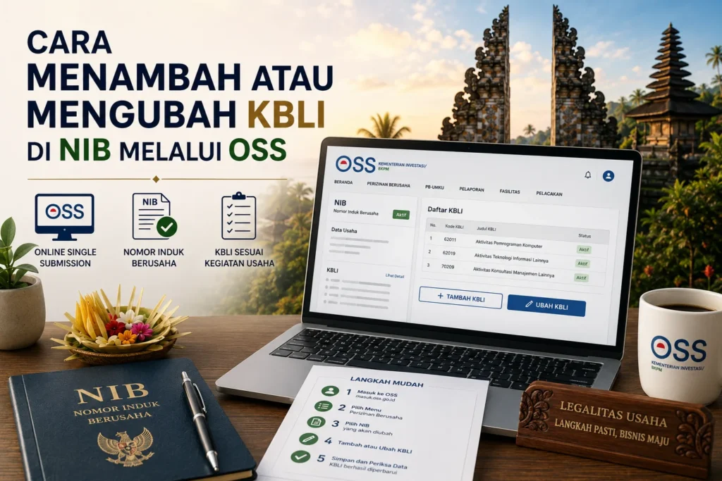 Cara Menambah atau Mengubah KBLI di NIB melalui OSS