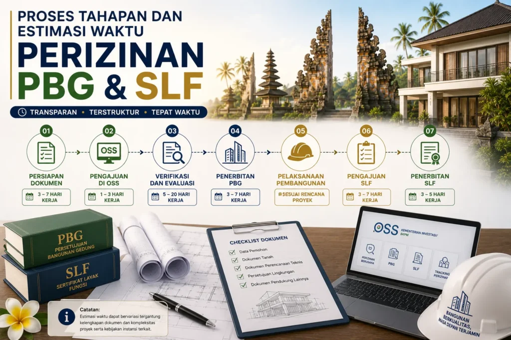 proses tahapan dan estimasi waktu perizinan pgb & slf