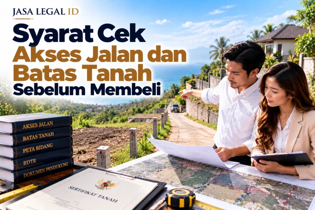 syarat cek akses jalan batas tanah